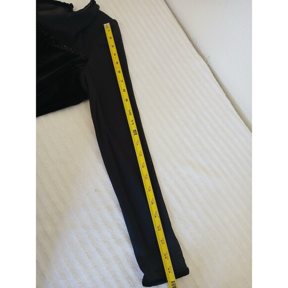 R&K Evening Sheer Velvet Top Women Sz 16 Beaded Keyhole Event Formal Preppy Work - Picture 14 of 16